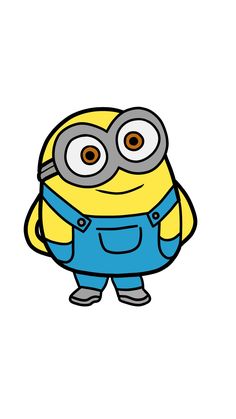 a cartoon minion with goggles and overalls