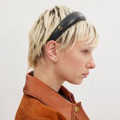 Signature style starts at the top with this luxe headband. The comfortable wide hair accessory is crafted of soft leather and finished with our Signature hardware for a heritage touch. | Coach Leather Headband - Women's - Black Coach Headband, Leather Headband, Travel Jacket, Leather Headbands, Watch Belt, Signature Hardware, Coach Leather, Hair Accessory, Signature Style