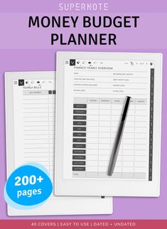 the ultimate guide to make money budget planner with free printable sheets, pens and notebooks