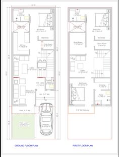 two story house plans with the first floor plan