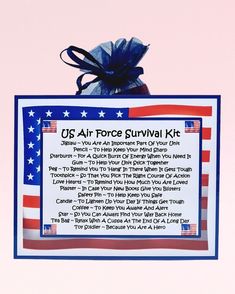 a us air force survival kit with an american flag