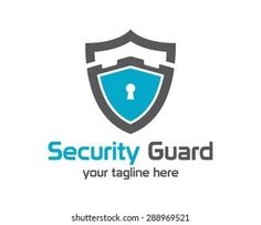 security guard logo design with shield and key