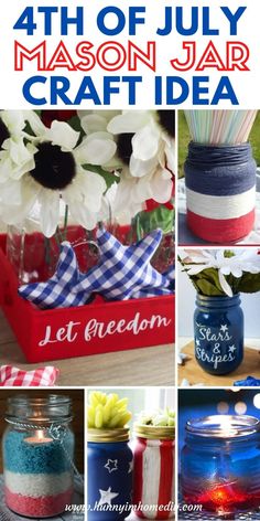 patriotic mason jar crafts for the 4th of july