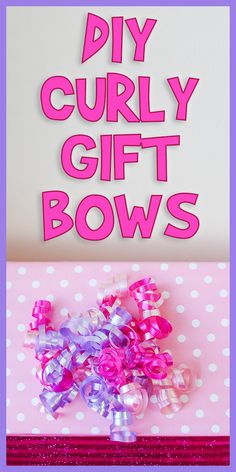 Curl Ribbon Bows, Curling Ribbon Bows Diy, How To Make A Bow With Curling Ribbon, Curly Ribbon Hair Bows Diy, Curly Ribbon Bows For Presents, Diy Gift Bow Ribbon