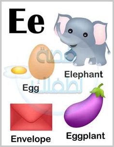 an elephant, eggplant, eggplant and eggplant are shown