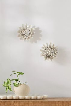 Iridescent Ceramic Flower | AnthroLiving Iridescent Ceramic, Ceramic Wall Flowers, Swan Wall Art, Inlay Flooring, Peach Walls, Wall Piece, Decor Storage, Winter Home, Floral Curtains