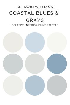 coastal paint colors, cozy paint colors, blue paint colors Florida Color Palette, Gray Paint Palette, Sea Salt Palette, Coastal Exterior Paint Colors, Grey Paint Palette, Sherwin Williams Coastal, Coastal Paint Palette, Sea Palette, Sherwin Williams Sea Salt