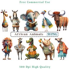 an image of african animals for sale on the webpage or in printables