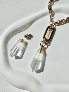 Perfume bottle necklace Necklace Measurements, Bottle Pendant, Wrap Necklace, Wrap Necklaces, Bottle Necklace, Gold Statement Necklace, Crystal Quartz, Gold Filled Jewelry, Perfume Bottle