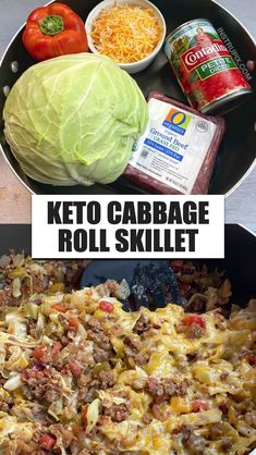 the keto cabbage roll skillet is ready to be cooked