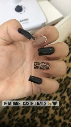 Euphoria Nails, Cheetah Print Nails, Emerald Nails, Black Acrylic Nails, Punk Nails, Leopard Print Nails, Blush Nails, Leopard Nails, Short Square Acrylic Nails