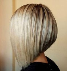 Stairs Cladding, Inverted Bob Haircuts, Medium Bob Hairstyles, Balayage Blonde, Angled Bob