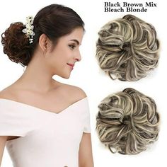 Add Volume, Color, Texture and Length to Your Own Hair Instantly: Our Selection of Hair Wrap and Scrunchie Hairpieces for Women Offer the Easiest Way to Add Instant Style, Texture, Volume and Drama to Your Own Hair. Simply Wrap the Hairpiece Around Your Own Secured Hair, And Create a Fun And Flirty New Look in Just Minutes. Perfect for All Hair Types. Specification: Pack of 1PCS Product description: 100% Synthetic Fiber: Completely Natural, Soft and Comfortable to Wear. Washable But don't Use Cu Wavy Bun, Scrunchie Updo, Bun Extensions, Messy Hair Bun, Bun Hair Piece, Hairpieces For Women, Ponytail Hair Extensions, Messy Bun Hairstyles, Bun Hair