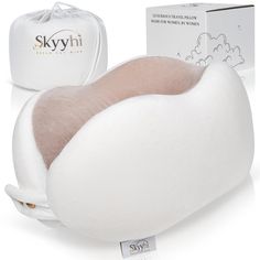 an image of a white pillow and box for the skyhi breastfeeder