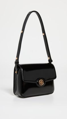 Tory Burch Kira, Tory Burch Robinson, Logo Emblem, Purse Brands, Bag Trends, Black Shoulder Bag