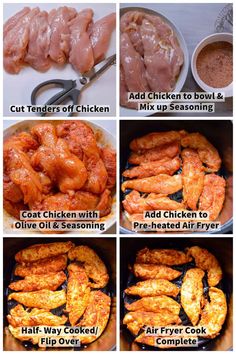 instructions for how to cook chicken in an air fryer