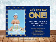 it's the big one photo birthday party card