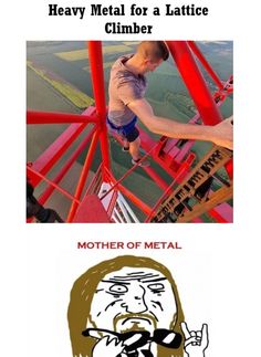 #heavymetal #latticeclimbing #music #climb #klettern #gittersteigen #fun #joke #humor