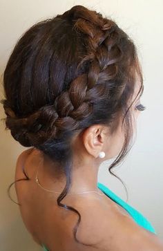 Braided Updos For Wedding, Halo Braids For Black Women Wedding, Two Braid Updo, Halo Braid With Braids, Halo Braid Updo, Halo Braids For Black Women, Halo Braid With Weave, Halo Braid Natural Hair, Black Bridesmaids Hairstyles