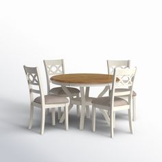 an image of a table and chairs set up for four people to sit at it