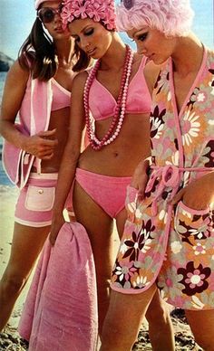 Fashion 60s, Pool Wear, Look Rose, Hot Lingerie, Retro Mode, Pink Lady