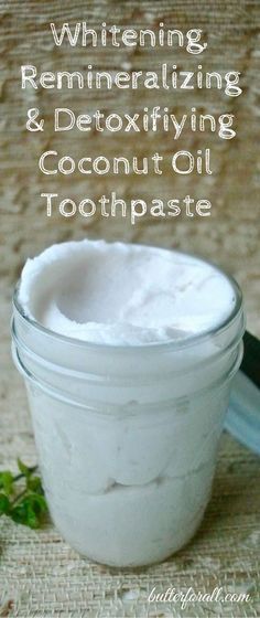 An easy organic peppermint and coconut oil toothpaste your whole family will love.  Click to visit the ButterForAll blog and get the recipe. Coconut Oil Toothpaste, Health Coconut Oil, Homemade Toothpaste, Coconut Oil Uses, Simple Organic, Homemade Remedies, Oil Uses, In A Jar