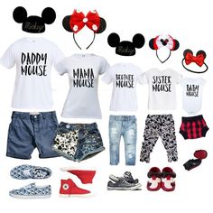 Family Mouse shirts. Adorable!! Might get these for an upcoming trip. #familytravel Mouse Designs, Family Disney Trip, Going To Disney, Disney Ideas, Disney Clothes, Adventures By Disney, Disneyland Trip