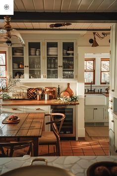 the kitchen is clean and ready to be used for dinner or other meal preparations