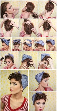 Rockabilly Hair Tutorials, Cabelo Pin Up, Hair Vector, Hairstyle Youtube, Hairstyle Names, Rockabilly Hair, Videos Aesthetic, Pin Up Hair