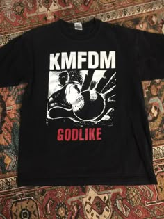 KMFDM Godlike Vintage Tshirt. Good condition. No stains or holes. Yokai Watch, Chandler Az, J Fashion, Band Shirts, Wish Shopping, Dream Clothes, Vintage Tshirts, Cool Outfits, Gender Neutral