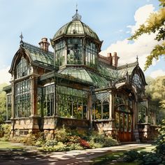 Victorian Glasshouse, Glass Projects, Stained Glass Projects, Glass House, Tiny Homes, Junk Journals, Png Format, My Dream Home, Tiny House