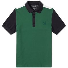 Fred Perry x Raf Simons Tape Detail Pique Polo (Tartan Green) | END. Laurel Wreath Logo, Wreath Logo, Fred Perry Polo, Pique Shirt, Tennis Fashion, Mens Cuts, The Cult, Laurel Wreath