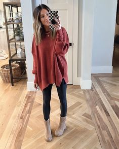 The Sister Studio, Amazon Sweater, Sister Studio, Boots Code, Sweater Leggings, Fall Inspiration, Womens Crewneck, Casual Work Outfits