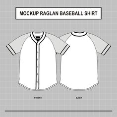 This is a Vector Template/Mockup for Raglan Baseball Shirt.  What is Vector Image? Vector Image is an artwork made up of points, lines, and curves, rather than solid colored square pixels. It means no matter how much you resize it, it will remain smooth and crisp, it will never blur. Vector Image can not be open if you don't have the software to open them (such as Adobe Illustrator, Corel Draw, etc.). It will failed to open if you use the wrong software such as Adobe Photoshop (it will converted to pixelated bitmap file thus you will no longer be able to edit it). There are several Vector Files that you will get in the downloaded files. You can freely edit, resize and change the color of the file in the corresponding Software such as Adobe Illustrator, Corel Draw, etc. in the downloaded fi Baseball Jersey Design, Mockup Camisa, Blank Mockup, Baseball Shirt Designs, Baseball Vector, Jersey Mockup, Kaos Oblong, T Shirt Sewing Pattern, Shirt Sewing