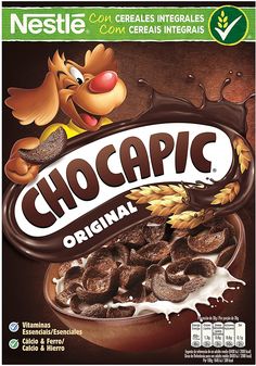 chocolate cereal with milk and nuts in it