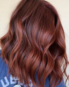 Spicy Wine and Auburn Balayage Hair Long Haircut With Layers, Autumnal Hair, Auburn Hair Colors, Dark Auburn Hair Color, Auburn Hair Color, Light Auburn Hair, Dark Auburn Hair