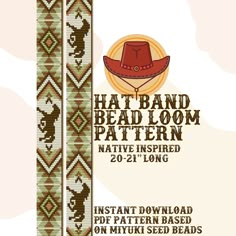 the hat band loom pattern native inspired 20 - 21 long