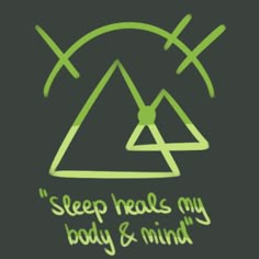 the logo for sleep heals my body and mind