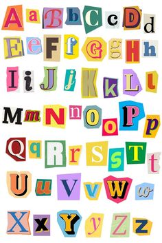 the alphabet is made up of different colored letters and numbers, including one for each letter