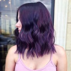 Dark Purple Hair Color, Purple Hair Color Ideas, Short Purple Hair, Purple Hair Color, Light Purple Hair, Dark Purple Hair, Purple Ombre Hair, Hair Color Purple, Hair Inspo Color