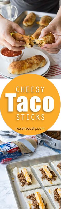 cheesey taco sticks are the perfect appetizer for any party