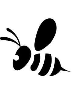 a black and white image of a bee