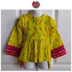 This Is New With Tags. Size 6/7. Longer In The Back Than It Is In The Front. Fitted Yellow Playful Tops, Fitted Playful Yellow Tops, Yellow Tops For Spring Playwear, Playful Fitted Yellow Tops, Yellow Spring Tops For Playwear, Yellow Playful Fitted Tops, Festive Multicolor Casual Tops, Yellow Long Sleeve Sets For Summer, Fun Yellow Summer Sets