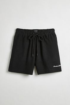 Foundation reverse terry shorts by Standard Cloth. Comfy cotton shorts feature embroidered branding at the leg, a drawstring closure and pockets at the front and back. Urban Outfitters exclusive. Features Standard Cloth Foundation reverse cotton terry short Reverse terry volley shorts Cotton fabric Drawstring waist 2 front pockets; 1 back pocket Embroidered fabric UO exclusive Content + Care 100% Cotton Machine wash Imported Size + Fit Model in Black is 6’0" and wearing size Medium Measurements Men's Shoes Accessories, Shorts Cotton, Terry Shorts, Embroidered Fabric, Women Men Shoes, Black Fits, Cotton Shorts, Mens Bottom, Drawstring Waist