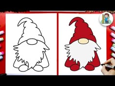 an image of santa claus coloring book with crayons