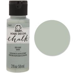 a bottle of chalk paint on a white background