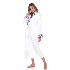 Irresistibly soft to the touch, this women's White Mark midi robe delivers cozy comfort. Perfect for lounging and layering over sleepwear, this robe features an adjustable self-tie belt and functional side pockets. Features: material is 100 percent polyester, easy fit, tie waist, perfect gift, 2 pockets. Available in both missy and plus size. White Cozy Sleep Robe, Cozy White Sleep Robe, Cozy White Robe For Relaxation, White Long Sleeve Robe For Loungewear, Plush Robes, Comfy Robe, Fur Boots Women, Long Faux Fur Coat, Womens Sherpa