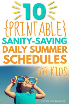 Looking for a daily summer schedule to keep your kids busy this summer? These free printables summer schedule templates are just what you need. Unique and creative themes for each day of the week. A great way to come up with daily summer activities to kids to keep everyone happy. Teen Daily Summer Schedule, Screen Free Summer Schedule, Summertime Schedule For Kids, Activities For Kids During Summer, Summer Independent Activities For Kids, Sample Kids Summer Schedule, Summer Chores For Kids By Age, Summer Kid Schedule, How To Keep Kids Busy During Summer