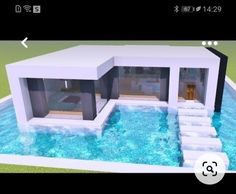 Ide Rumah Minecraft, Minecraft House On Water, Casa No Minecraft, Minecraft Houses Simple, Minecraft Big House Ideas, Ideas Para Minecraft, Minecraft House Templates, Minecraft Clock, Minecraft Hus