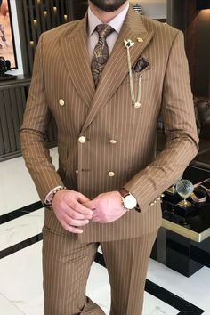 Wedding Outfit Men Suits Style Wedding, Dark Brown Suit, Gurkha Pants, Men Suits Blue, Business Attire For Men, Old Money Outfits, Brown Suit, Suits Men Business